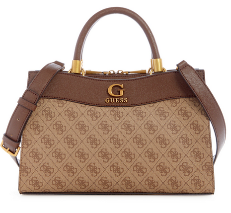 SB873506 Nell Logo Girlfriend Satchel-Brown Logo