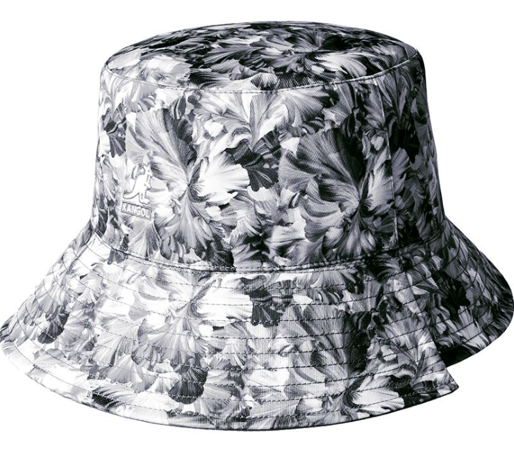 K5373 Floral Rev Bucket-Black/White