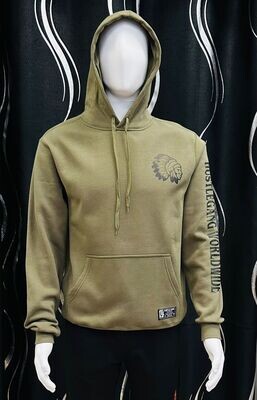 HG2310125 Worldwide Hooded Pullover-Military Green
