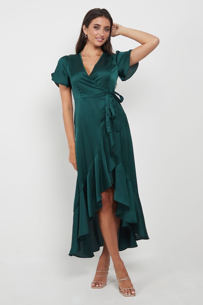 J028500 Juliet Dress-Emerald Green