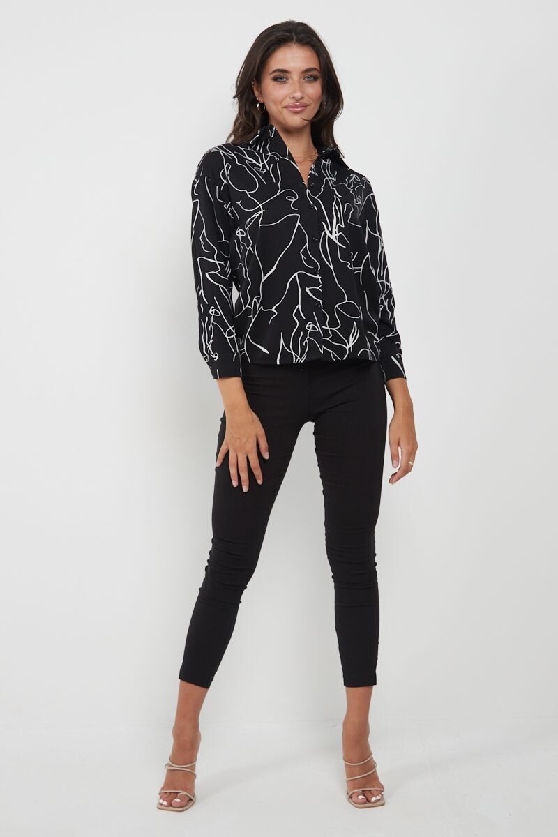 Z032880 Alice Top-Black/White