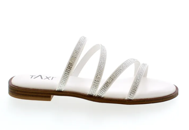 Cora-01 Rhinestone Sandal-White