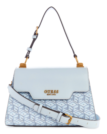 SC874020 Hallie Top Handle Flap-Ice Blue Logo