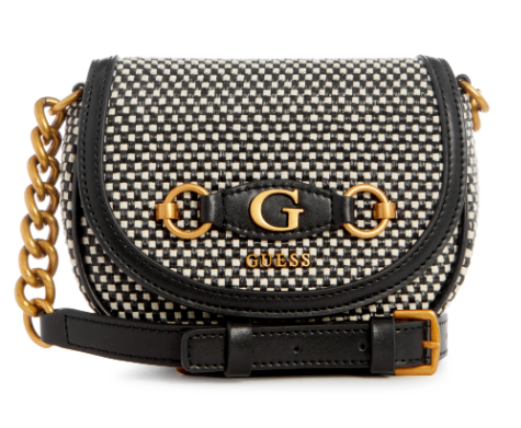 WB865478 Izzy Mini Crossbody Flap-Black/Natural