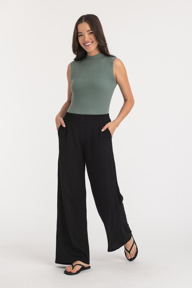 311250 Megan Wide Leg Pant-Black