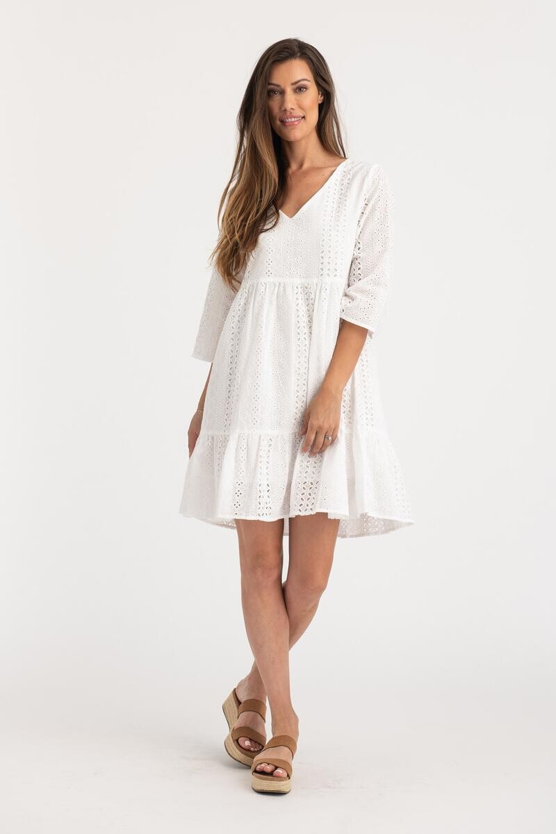 311505 Grace Babydoll Dress-Eyelet
