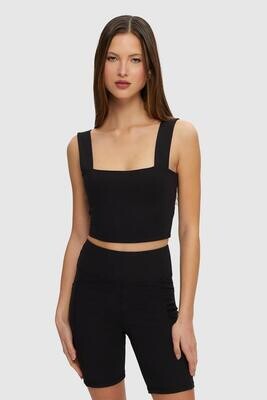 WKUL-SQT103 Square Neck Tank-Black