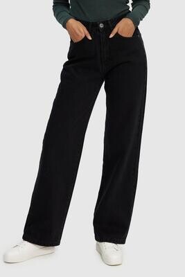 WKUL-HRD200 High Rise Denim-Washed Black