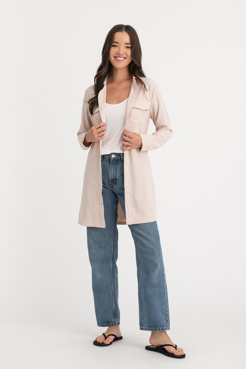 311055 Cameron Shirt Jacket-Ecru