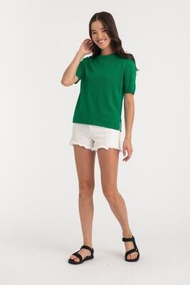 311201 Charlie Elevated Tee-Summer Green