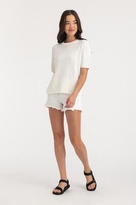 311201 Charlie Elevated Tee-White