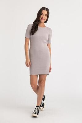 311204 Maisie Rib Knit Dress-Sand