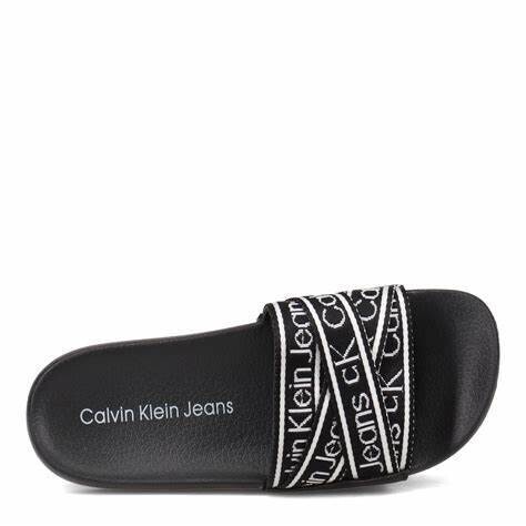 CK ATWYN Fab Slides-Black/White