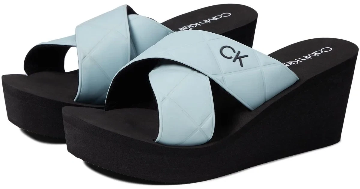 CK Rhena Wedge Heels-Dove Blue