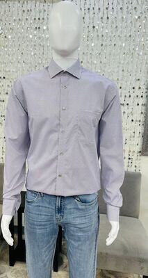 CK Regular Fit Dress Shirts-Purple Printed