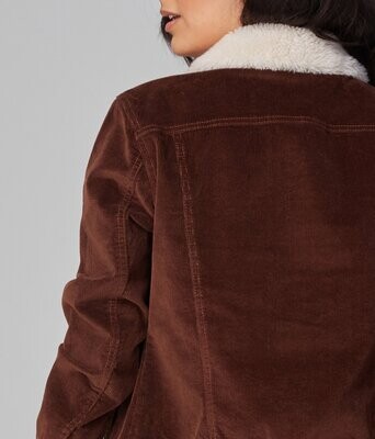 Sherpa Corduroy Classic Jacket-Chocolate