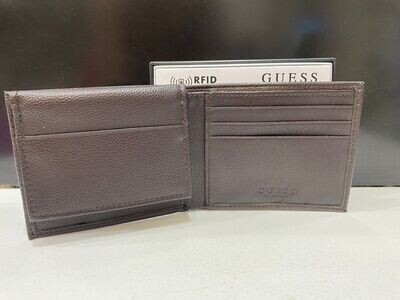 22C014 - GUESS RFID Men's Wallet- Brown