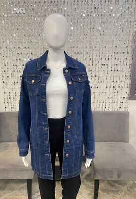 5760731100 Anna Long Jean Jacket-Handblast