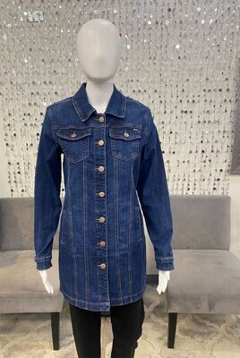5760731100 Anna Long Jean Jacket-Handblast