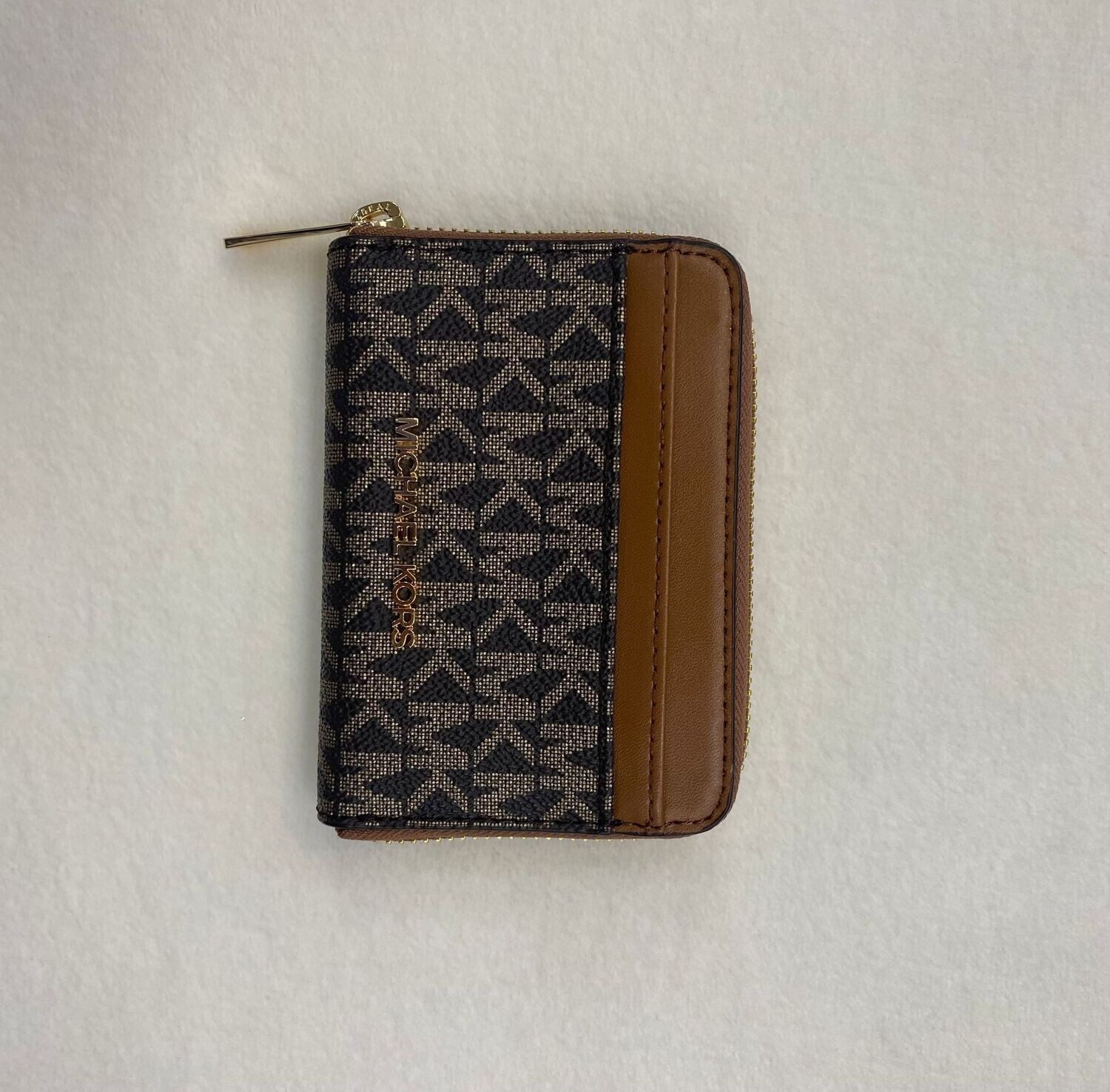 35F2GTVD2I MK Card Case-Brown/Gold
