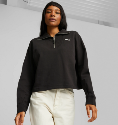 PUMA Half-Zip Sweatshirt-Black