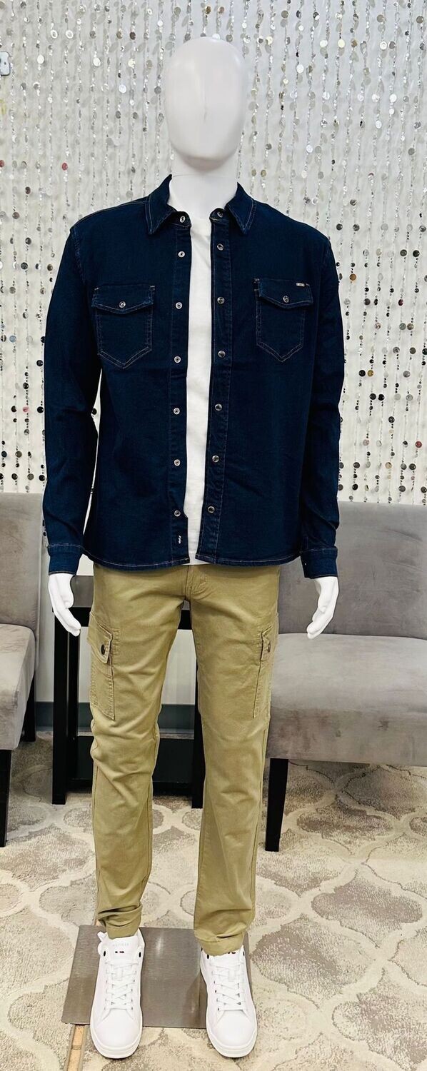 1029 Marlow Denim Shirt-Denim Wash