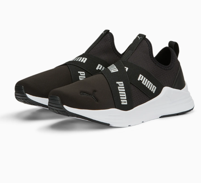 Wired Run Slip On-Metallic Silver/Black