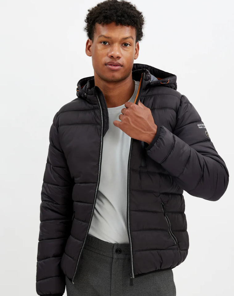 7168231 Detachable Hood Jacket-Black