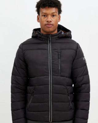 7168231 Detachable Hood Jacket-Black
