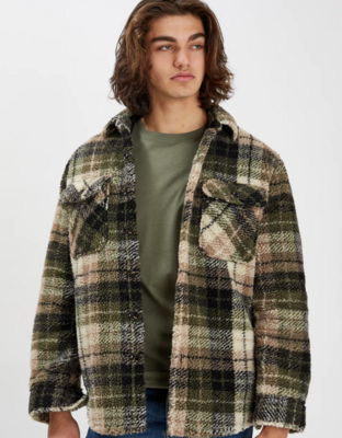 7164593 Sherpa Camo Shacket-Eggshell