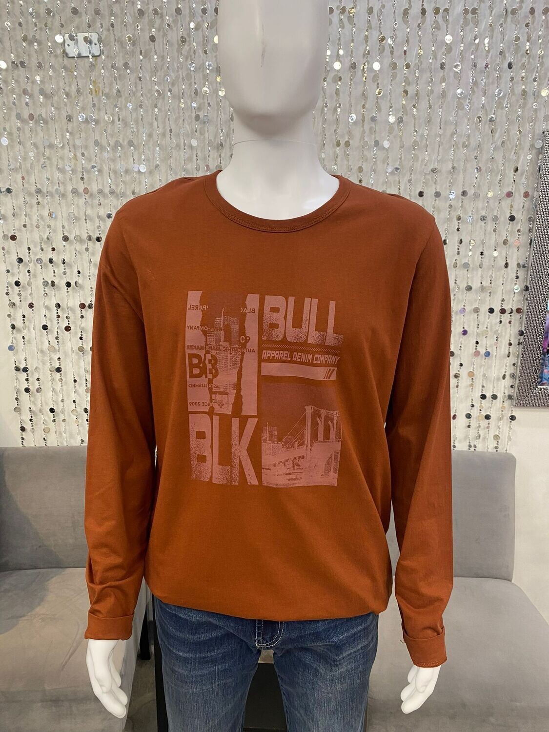 3070 Xavier L/S T-Shirt-Rust