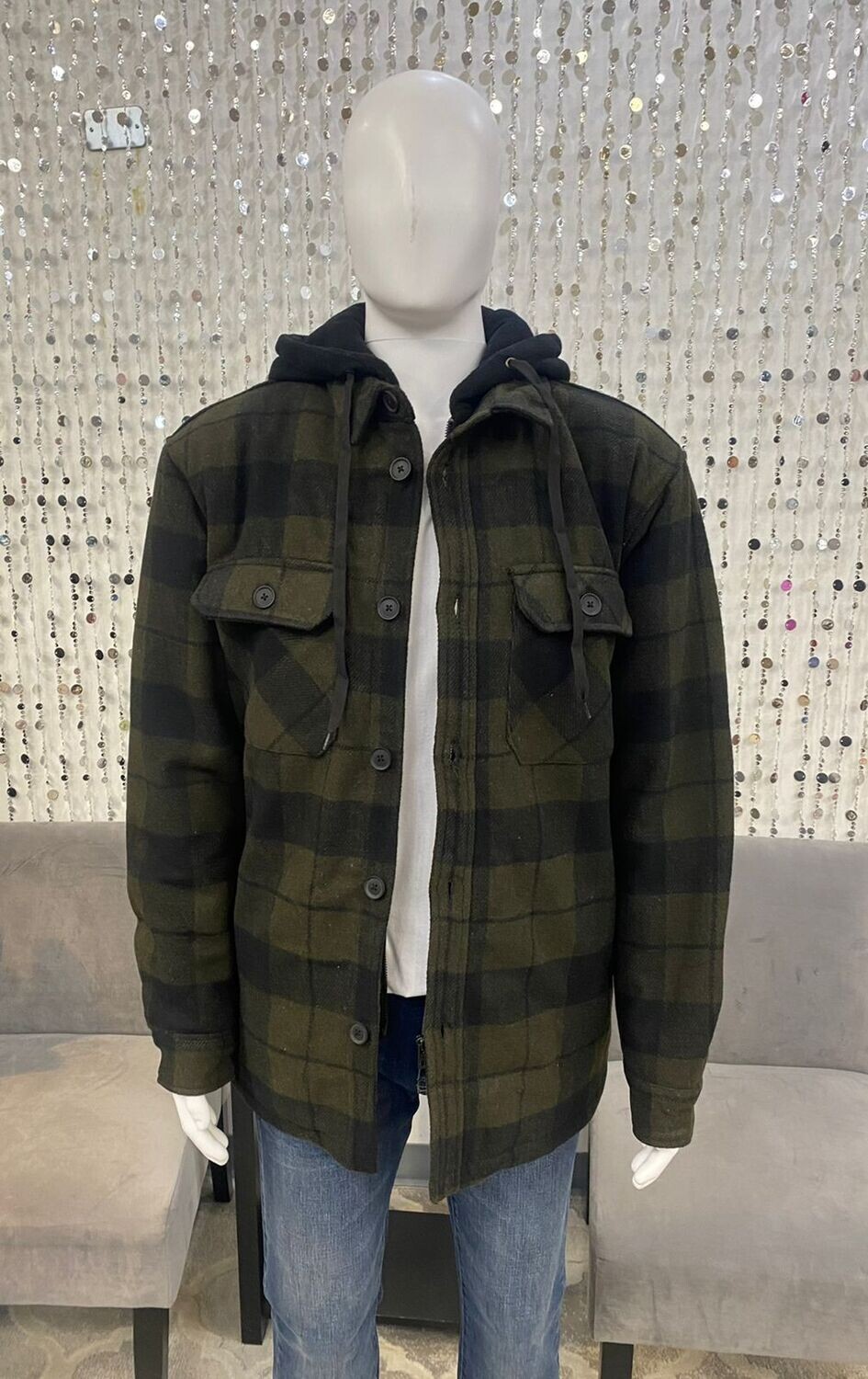 74MW180S Mens Woven Jacket-Olive