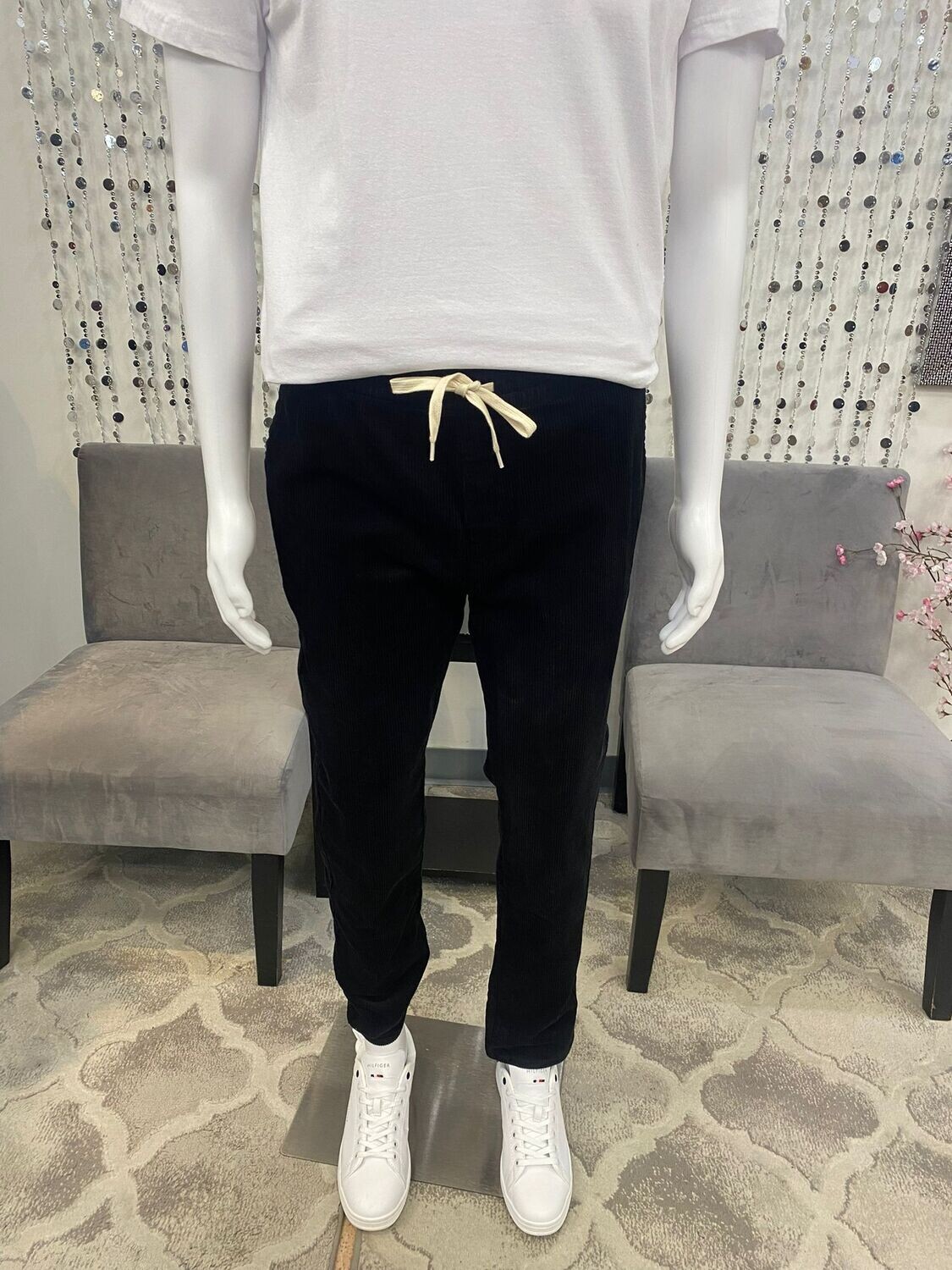36W014S Men&#39;s Woven Pants-Black