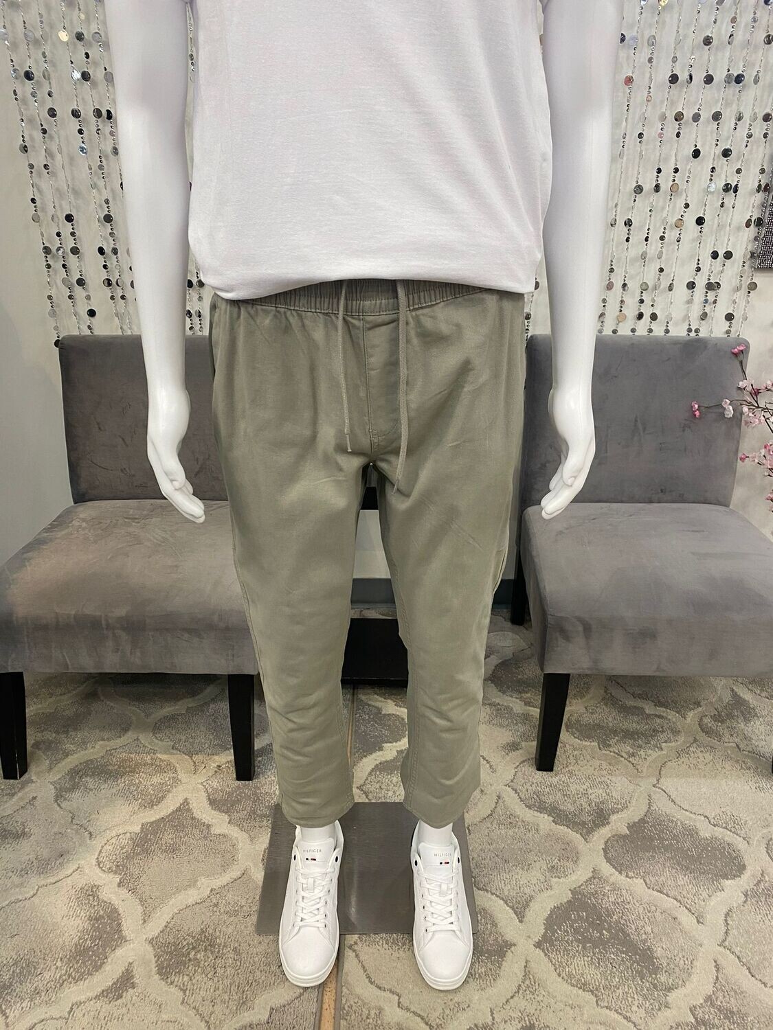 37MW007S Mens Pull On Pant-Light Sand