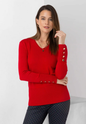 1061462 Juliette L/S Sweater-Red