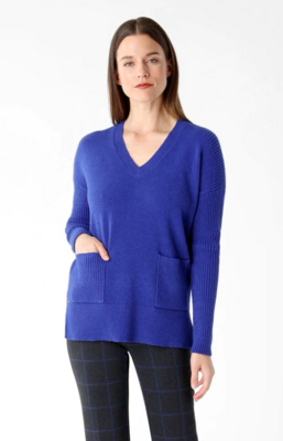 1059460 Andrea Pocket Sweater-Cobalt Blue