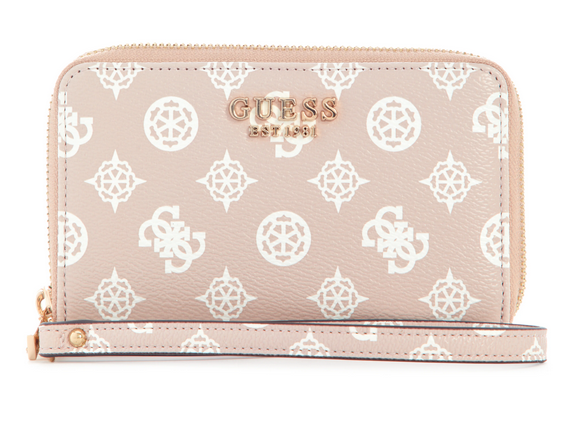 PG850064 Laurel Zip Around Wristlet-Rosewood Logo