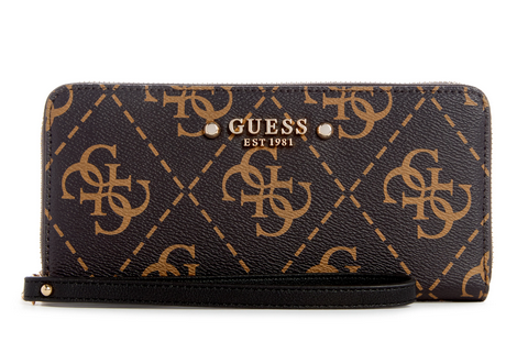 SG896346 Rea Zip Around Wristlet-Brown Logo