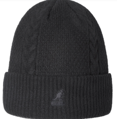 K3664 Wool Cable Beanie-Black