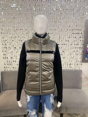 73807 Woven Vest-Taupe