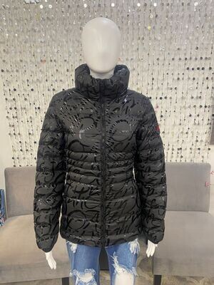 73817 Woven Puffer Coat-Multi