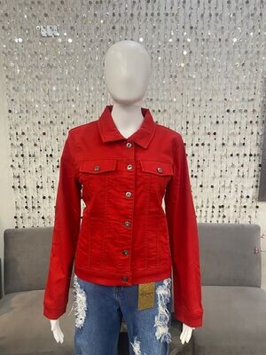 73410 Woven Stretch Jacket-Red