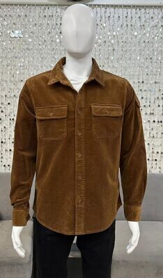 1129 Norman Corduroy Utility Overshirt-Caramel