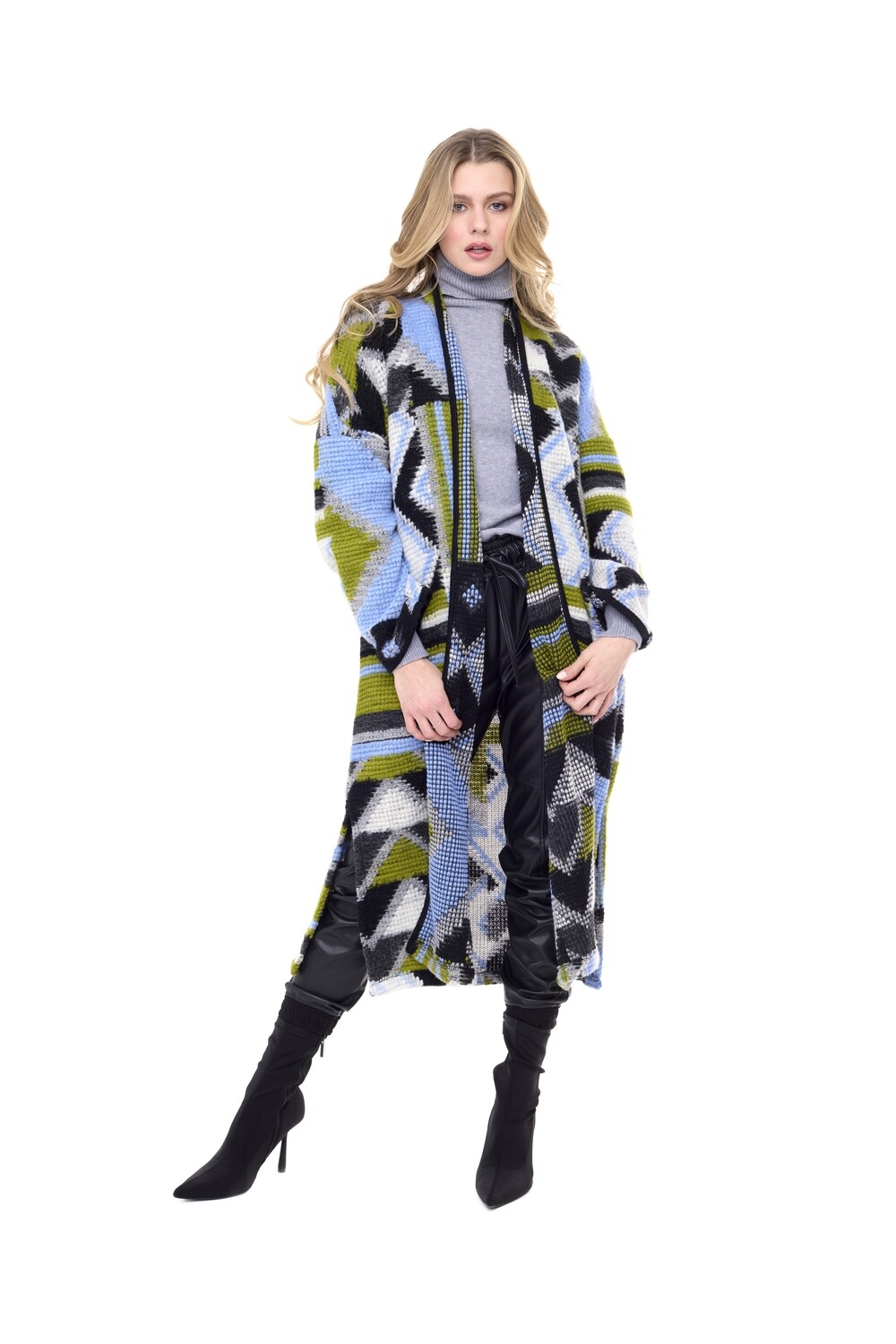 17/F000382D Storm Stripe Cardi-Blue Multi
