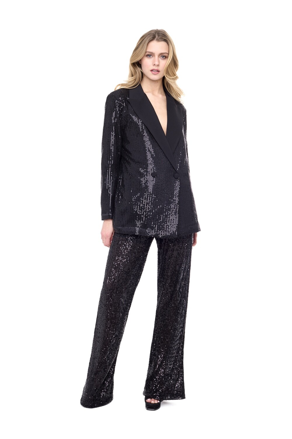 11/K635D Famous Sequin Pants-Black