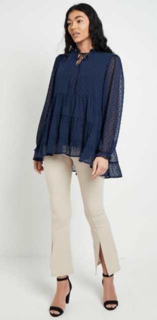F034558 Amelia Top-Navy Blue