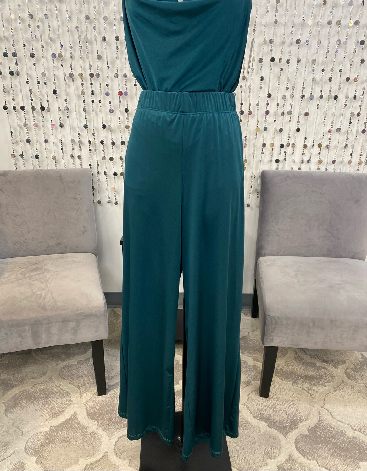 30671481 Wide Leg Satin Pant-Teal