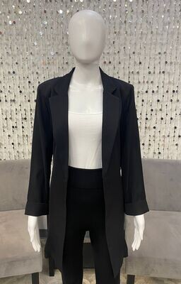 61071 Open Blazer Jacket-Black