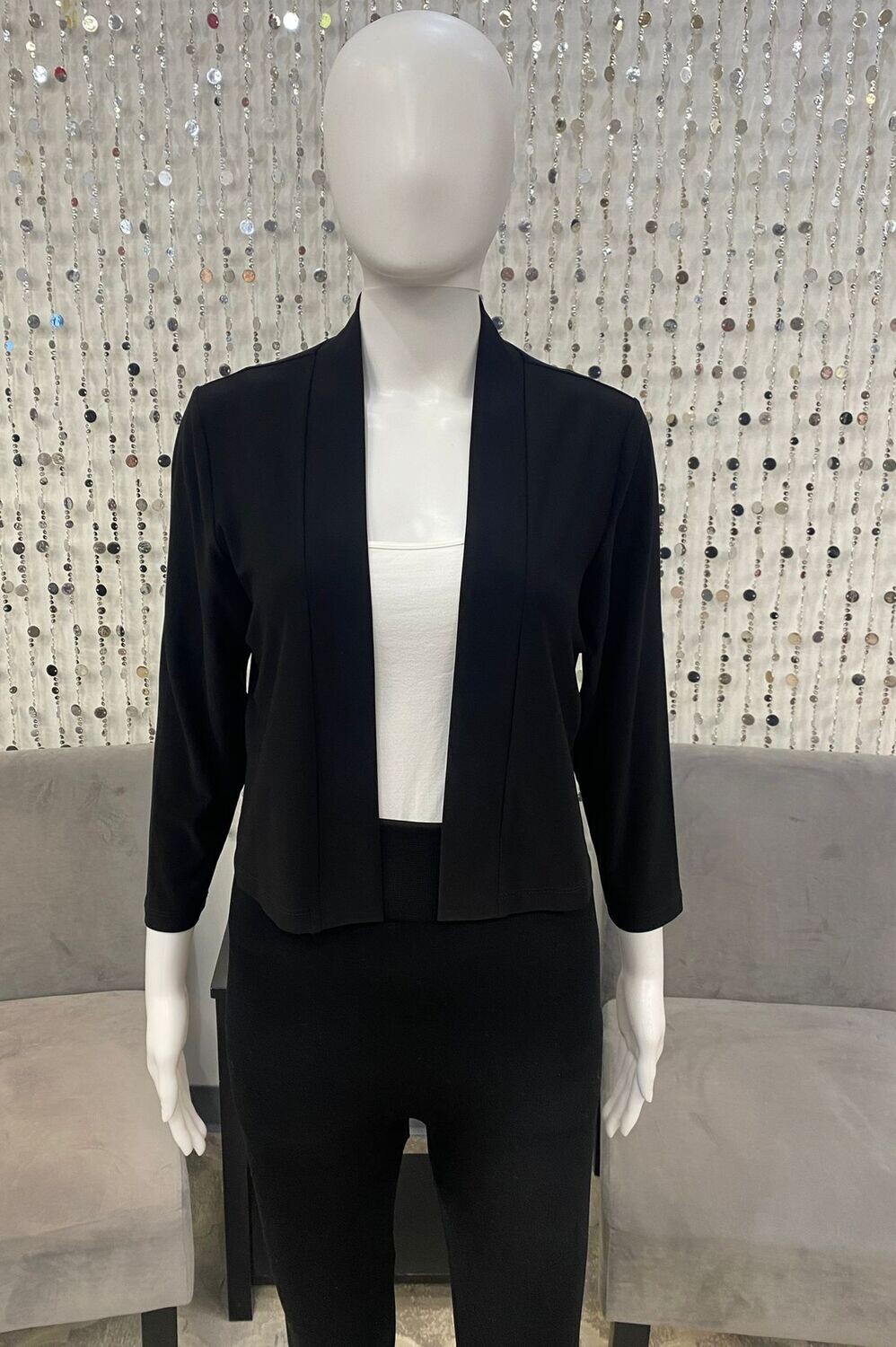 33362 Crop Cover Up-Black