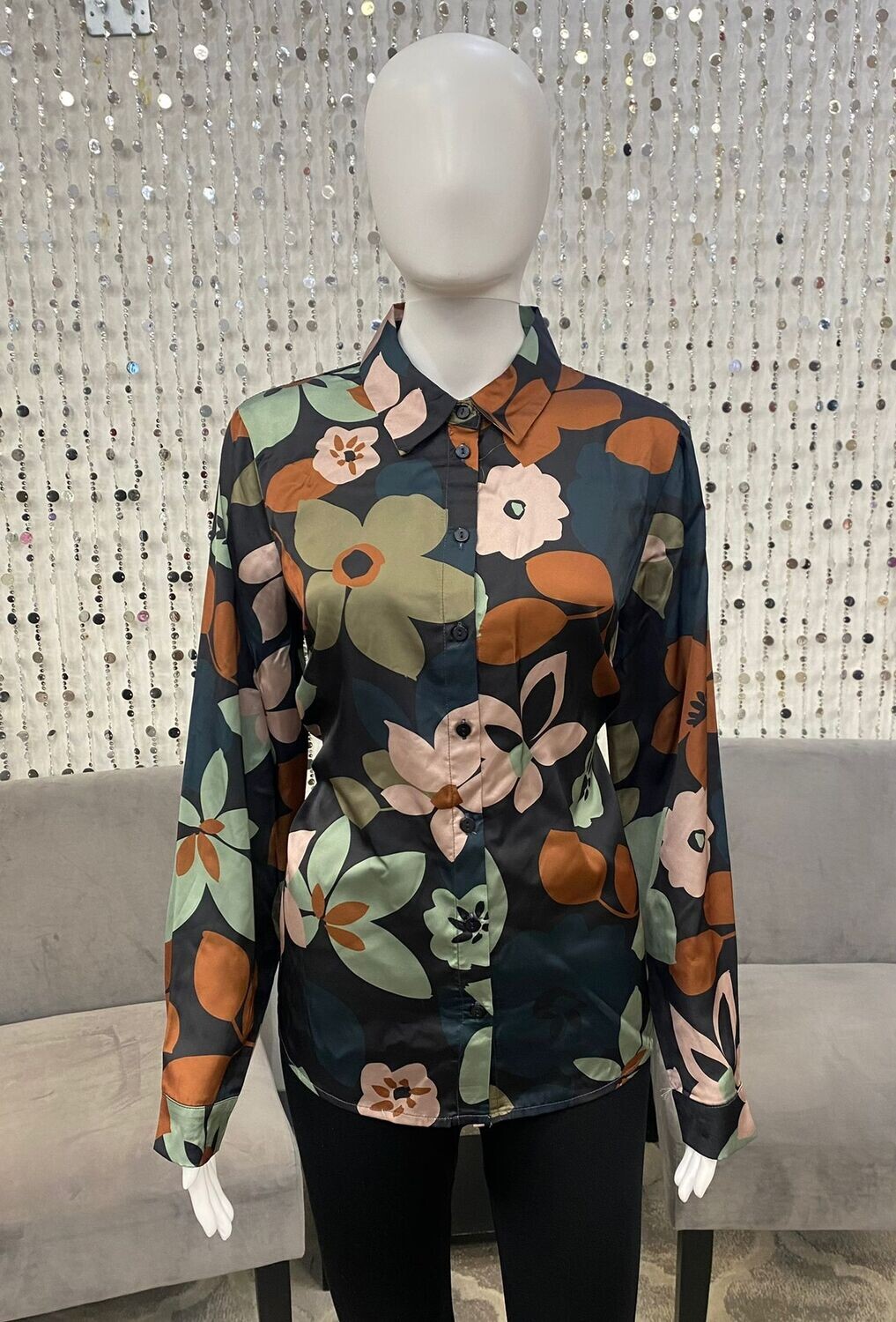 6642 Floral Woven Blouse-Floral Print